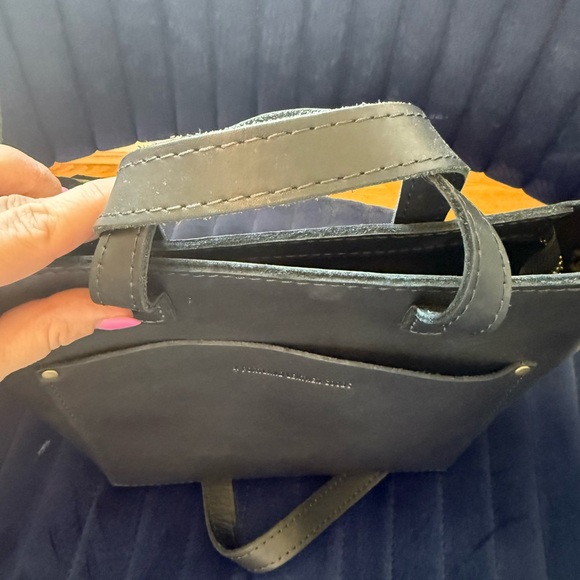 Black Leather Crossbody Tote by Portland Leather - Picture 9 of 9